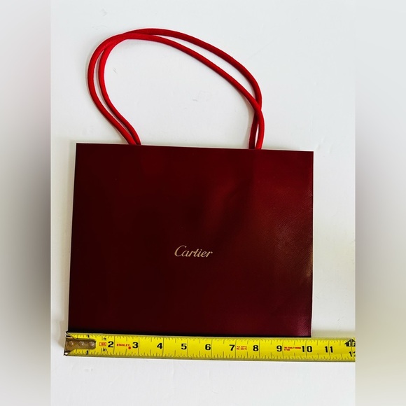 Cartier Authentic Red With Gold Gift
Shopping Paper Bag New Medium - Picture 3 of 7